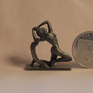 Miniature  Art Deco bronze Baccante by Neil Carter