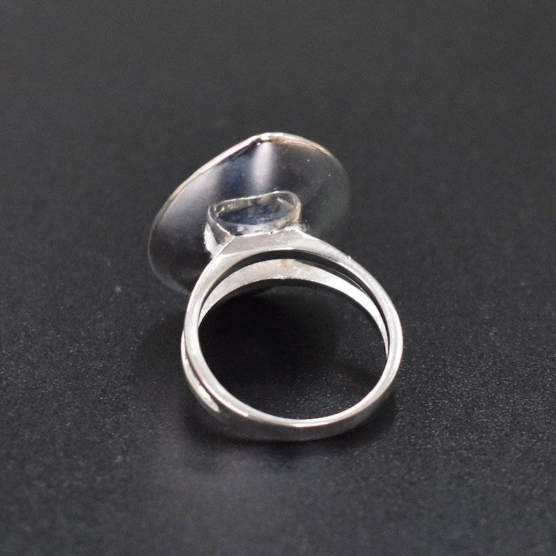 Sterling Silver Organic Ring 925 Silver Rich Polish Ring Unique Ring- PCR49 Pear Silver Ring Boho Gift Plain Silver Statement Ring