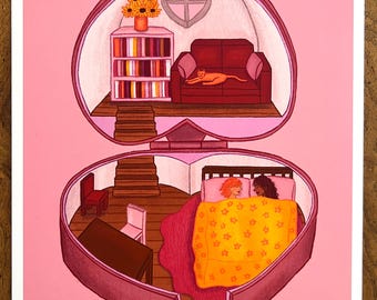 Sapphic Polly Pocket 8x10 Art Print