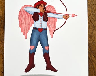 Cowgirl Cupid 8x10 Art Print