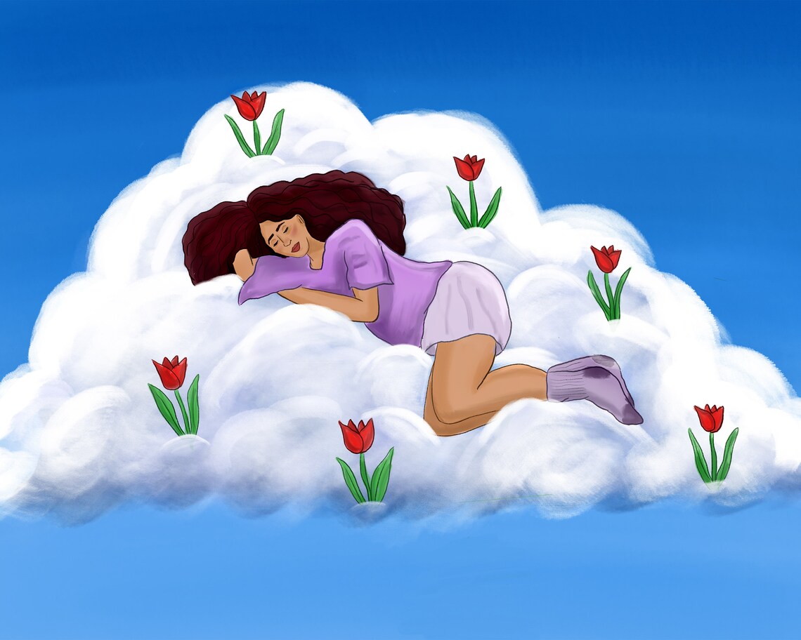 Sleeping on a Cloud 8''x10'' Art Print Etsy