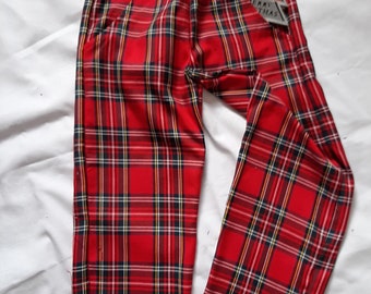 Handmade Christmas Trousers tartan