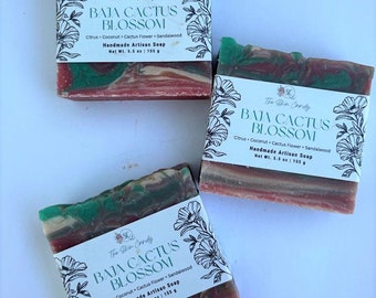 CLEARANCE | Baja Cactus Blossom Soap | Handcrafted Small Batch | Handmade | Limited Edition Soap | Artisan Bar Soap | Self Care