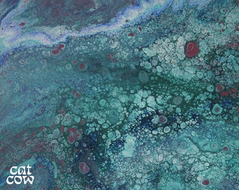 12 x 16 Pintura de fluidos acrílicos