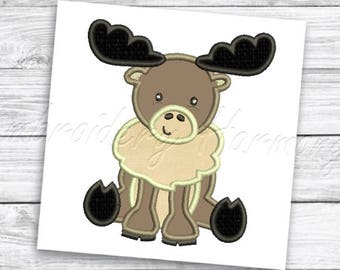 Moose Applique design - 5 SIZES machine embroidery file INSTANT DOWNLOAD