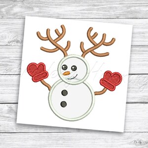 Snowman Applique design 5 - 5 SIZES machine embroidery file INSTANT DOWNLOAD