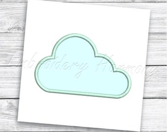 Cloud applique design - 12 SIZES machine embroidery digital file - INSTANT DOWNLOAD