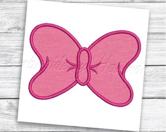 Bow Applique design - 5 SIZES machine embroidery file INSTANT DOWNLOAD