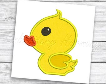 Rubber Duck Applique design - 4 SIZES machine embroidery file INSTANT DOWNLOAD