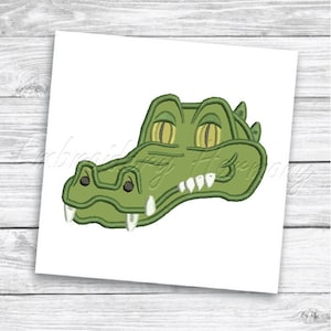 Alligator applique broderie design - 8 SIZES machine broderie fichier numérique - INSTANT DOWNLOAD