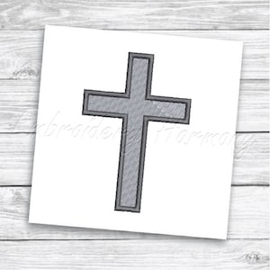Cross embroidery design - 10 SIZES machine embroidery digital file - INSTANT DOWNLOAD