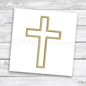 Christian Cross Applique design - 12 SIZES machine embroidery digital file - INSTANT DOWNLOAD