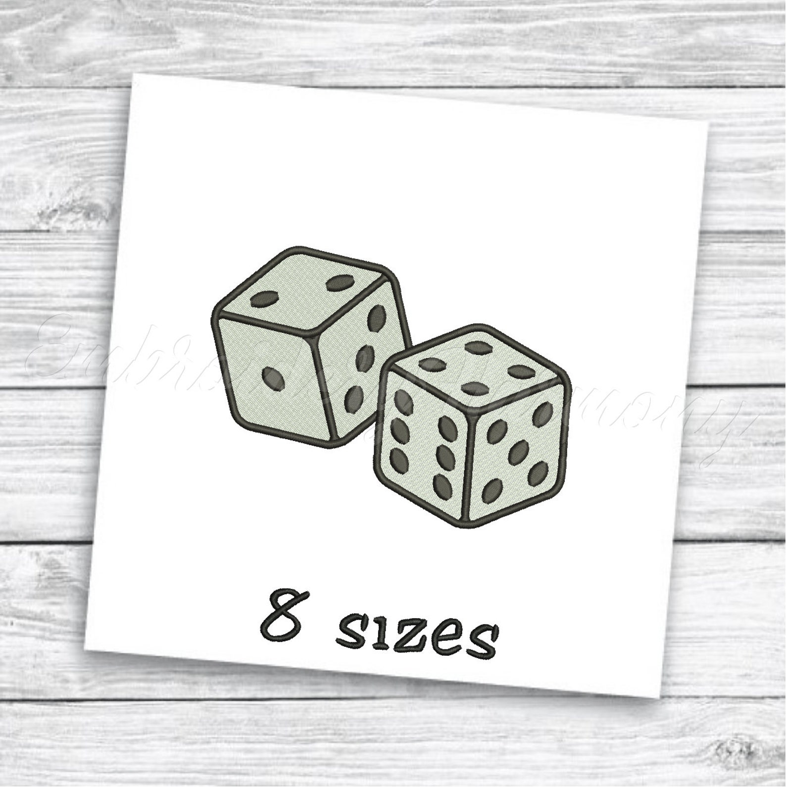 Dice Embroidery Design Dice Embroidery File Rolling Dice Etsy