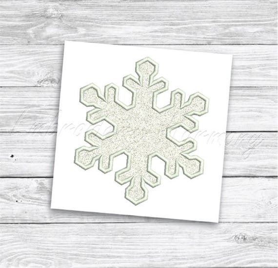Snowflake Applique design 10 SIZES machine embroidery file Etsy