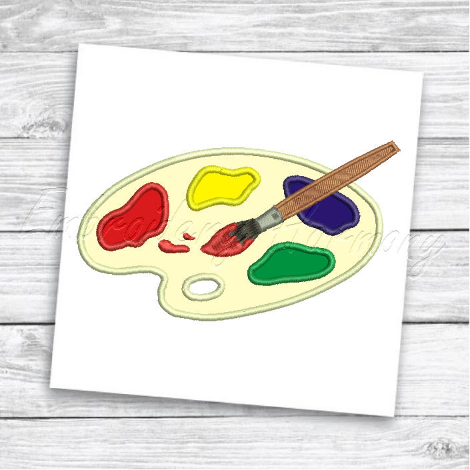 Painting Palette Applique Design 3 SIZES Machine Embroidery Etsy