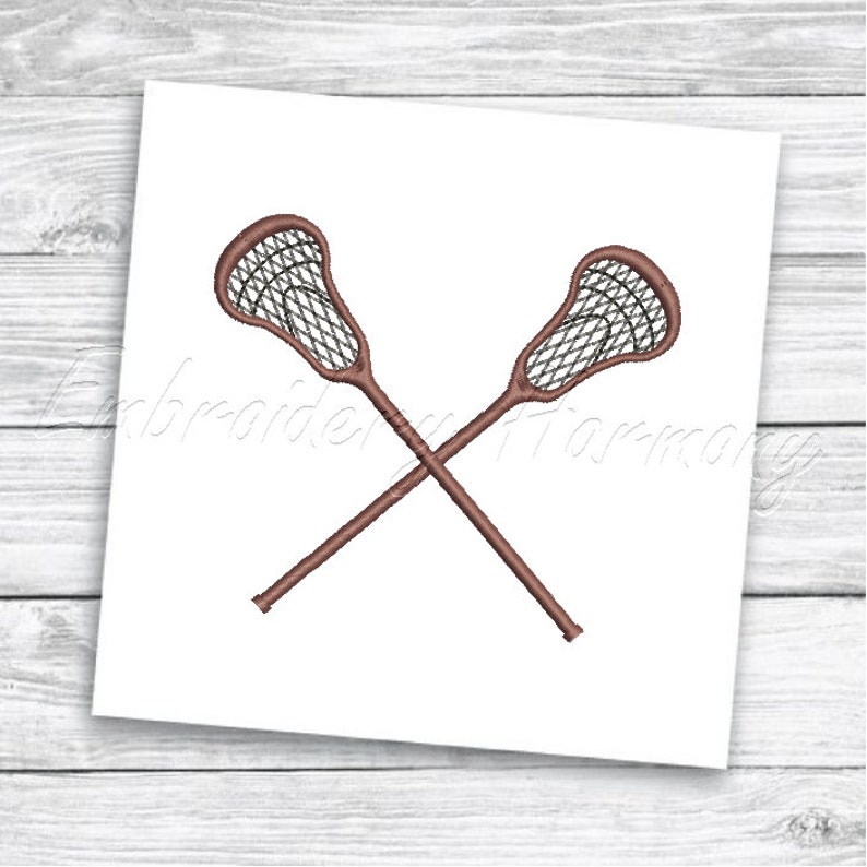 Lacrosse Sticks Embroidery Design 7 SIZES Crossed Lacrosse Etsy