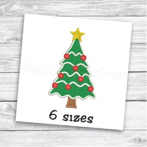 Christmas Tree Embroidery Design, Christmas Embroidery Design, Christmas Tree with ornaments embroidery designs, machine embroidery file