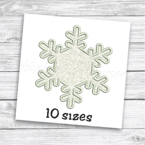 Snowflake Applique Embroidery design, Applique Snowflake, Snowflake Applique Pattern, Winter Machine Embroidery designs