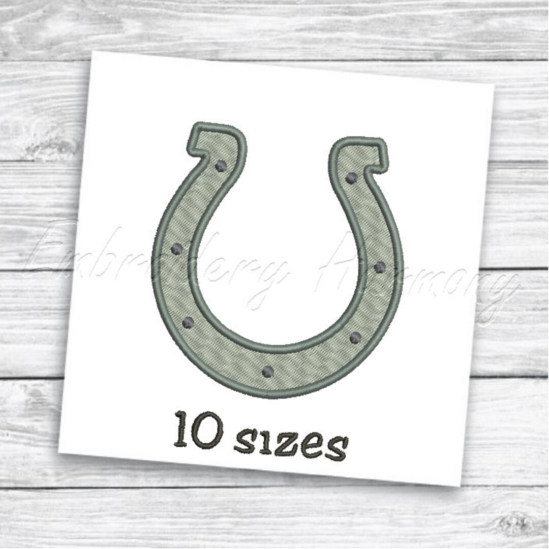 Horseshoe Embroidery Design, Horseshoe Embroidery Pattern for