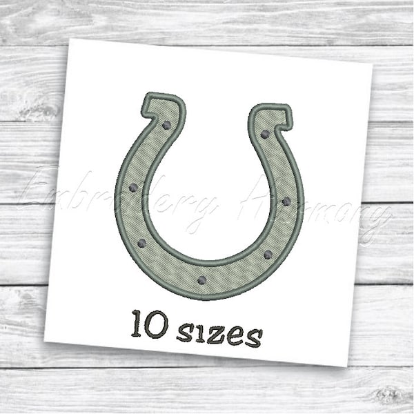 Horseshoe Embroidery Design, Horseshoe embroidery pattern for embroidery machine - 10 SIZES machine embroidery file - INSTANT DOWNLOAD