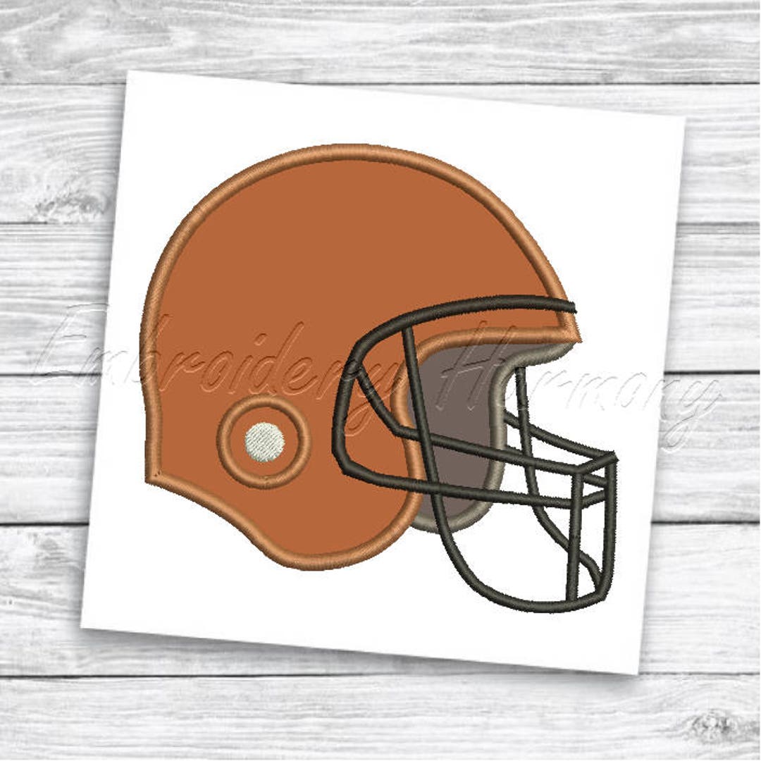 Football Helmet Applique Design 3 SIZES Machine Embroidery File INSTANT