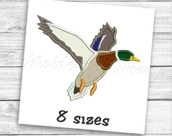 Mallard Stickdatei - 8 GRÖßEN Stickdatei - SOFORTDOWNLOAD