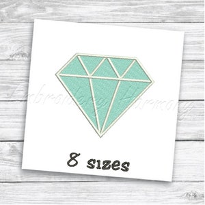 Diamond Embroidery Design - 8 GRÖßEN Maschinenstickerei Datei - INSTANT DOWNLOAD