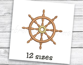 Helm Bordado diseño - 12 TAMAÑOS digitalizado volante de la nave - patrón de bordado de la máquina de timón - DESCARGA INSTANTÁNEA archivo digital