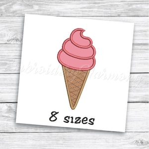 Ice cream Embroidery Design, Ice Cream machine embroidery design - 8 sizes embroidery design for embroidery machine