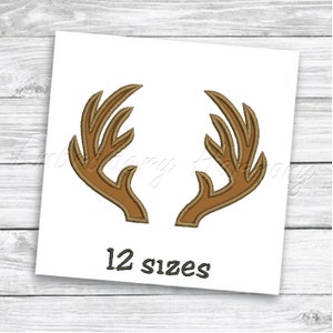 Deer Antlers Applique design - Machine embroidery pattern - Deer Antlers - 10 SIZES machine embroidery file - INSTANT DOWNLOAD