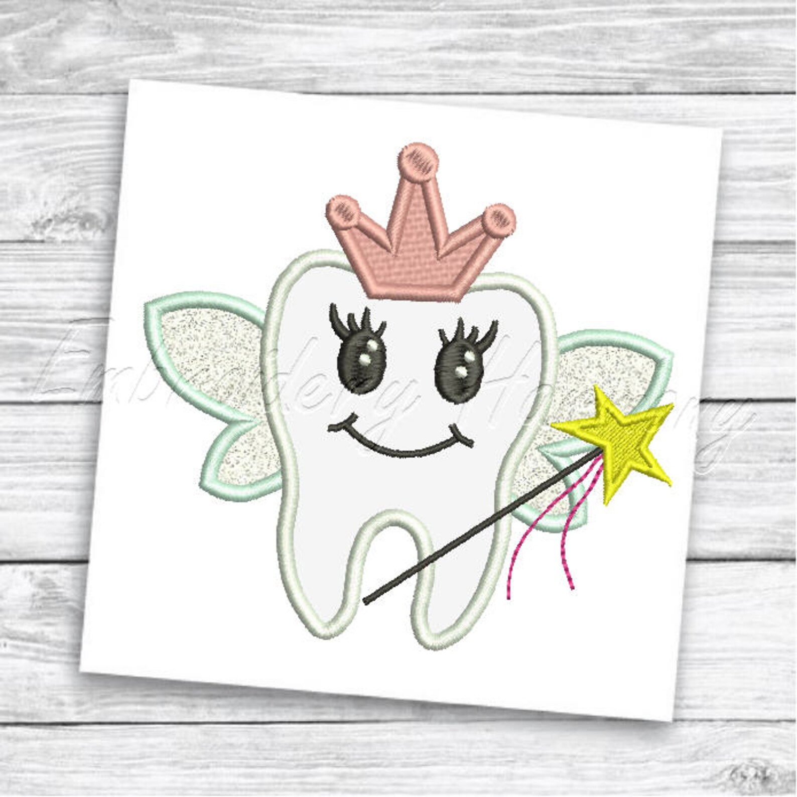 Tooth Fairy Applique Design 3 SIZES Machine Embroidery File INSTANT ...