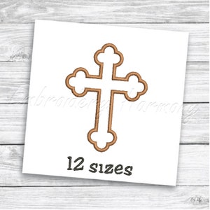 Orthodox Christian Cross embroidery applique design - 12 SIZES machine embroidery file - INSTANT DOWNLOAD