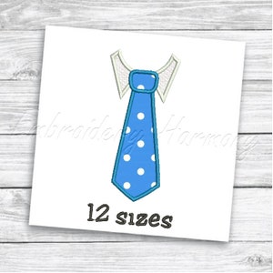 Neck tie boys applique design - 12 SIZES machine embroidery digital file - INSTANT DOWNLOAD