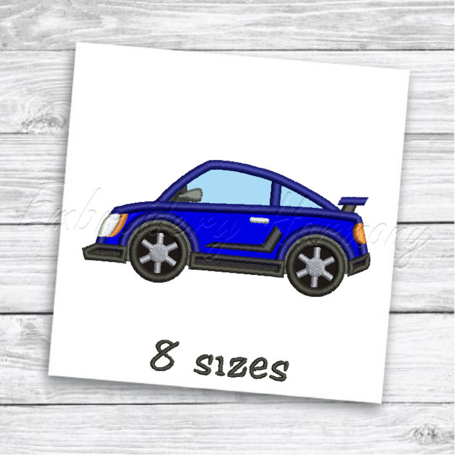 Sports car embroidery applique design 8 sizes machine  etsy