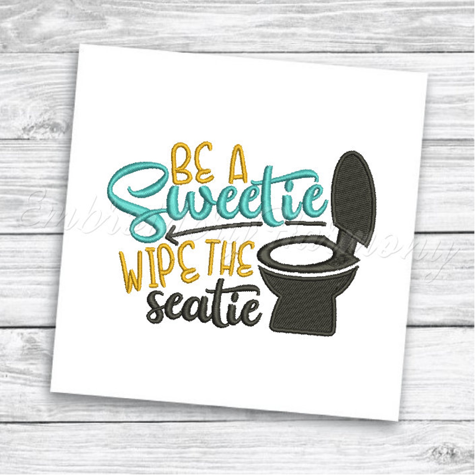 Toilet Paper Embroidery Design Set Funny Toilet Embroidery Etsy