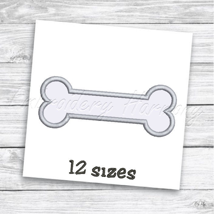 Bone Applique Design 12 SIZES Machine Embroidery File - Etsy