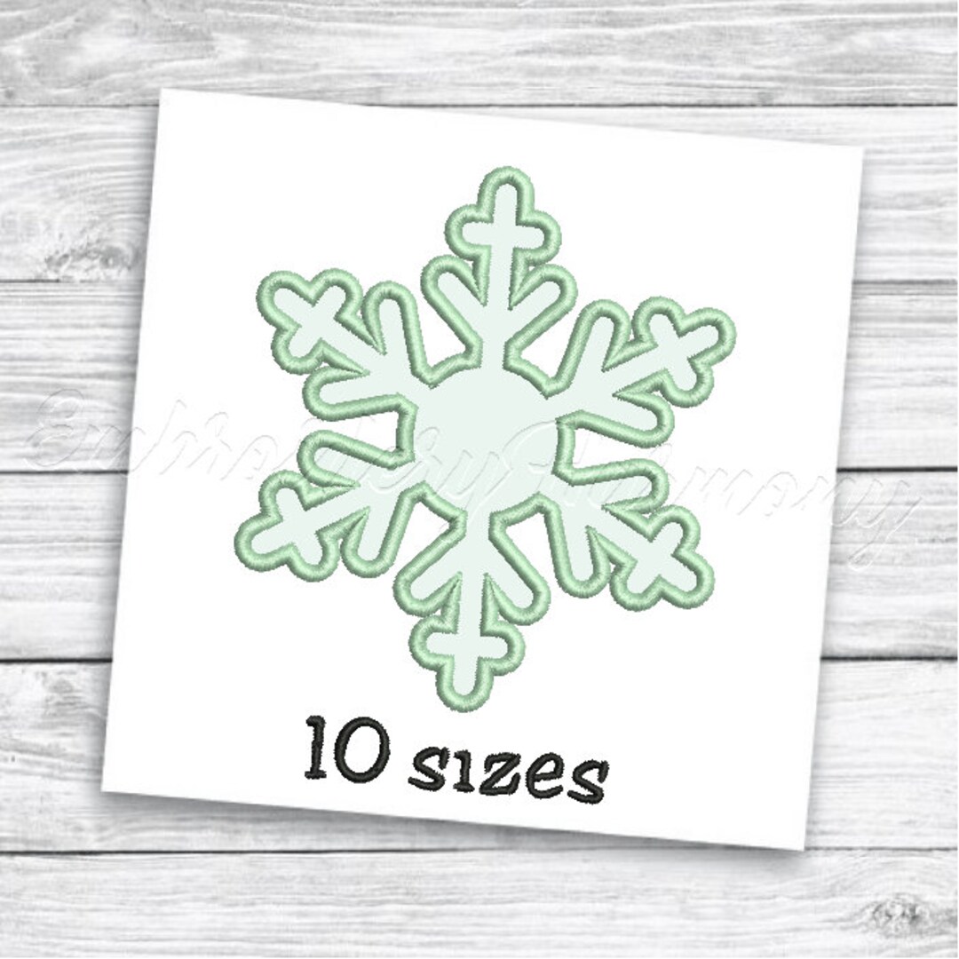 Snowflake Embroidery Applique Design, Applique Snowflake, Snowflake ...