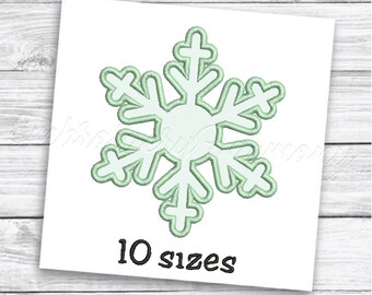 Snowflake Embroidery Applique design, Applique Snowflake, Snowflake Applique pattern, Winter Machine Embroidery designs