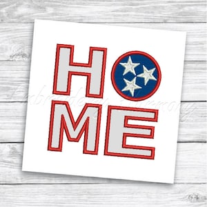 Tennessee home Applique design - 8 SIZES machine embroidery digital file - INSTANT Download