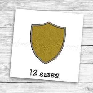 Shield Applique design - 12 SIZES machine embroidery file - INSTANT DOWNLOAD