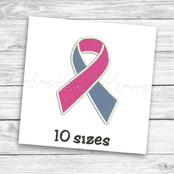 Cancer Awareness Ribbon Embroidery Design, Cancer Ribbon Embroidery Designs, Breast Cancer Ribbon machine embroidery -  INSTANT Download