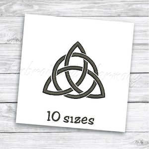 Triquetra Embroidery design - 8 SIZES machine embroidery file - INSTANT DOWNLOAD