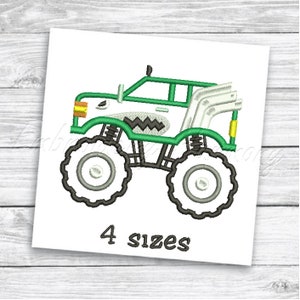 Monster Truck Applique Design BUNDLE Set - 16 SIZES (4 Sizes Each ...