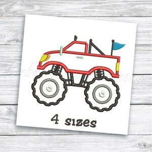 Monster Truck Applique Design BUNDLE Set - 16 SIZES (4 Sizes Each ...