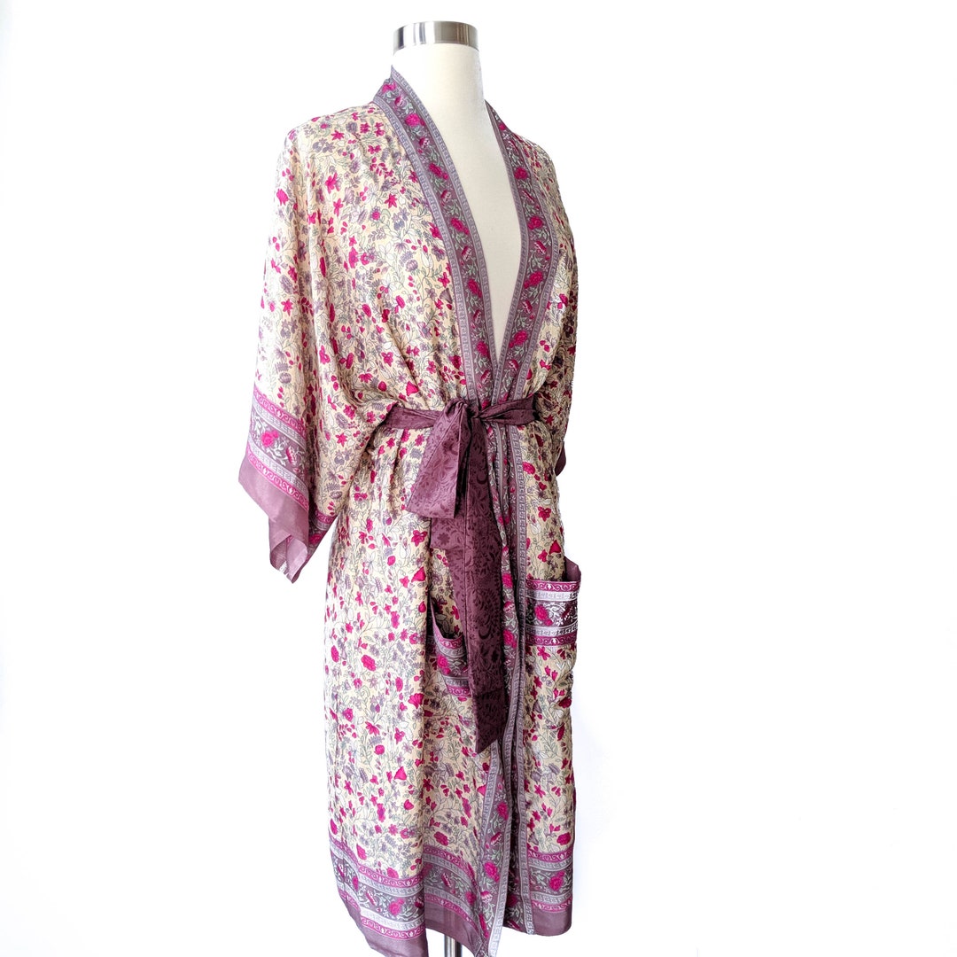 Pink Kimono Robe Romantic Kimono Modern Duster Robe - Etsy