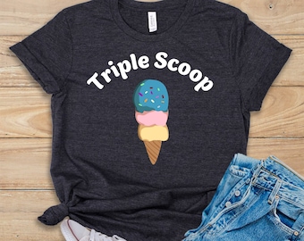 Camiseta de helado: Conjunto veraniego de tres bolas