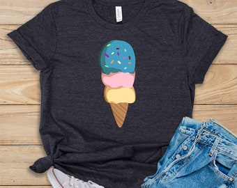 Ice Cream Cone T-Shirt, Summer Outfit