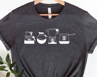 Camiseta de cafetera: regalo de barista, camiseta para amantes del café