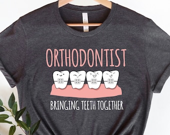 Kieferorthopäde Geschenk, Kieferorthopäde Shirt, Kieferorthopäde Geschenk, Zahnarzt Geschenk, Kieferorthopädie Shirt, Kieferorthopäde bringt Zähne zusammen