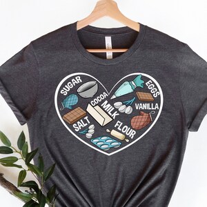 Backen Geschenke, Bäckerei Herz Shirt, Backen Liebhaber Shirt, Backen T-shirt, Bäcker Shirts, Backen Geschenke für Sie, Liebe Backen, Bäckerei Geschenke, Unisex